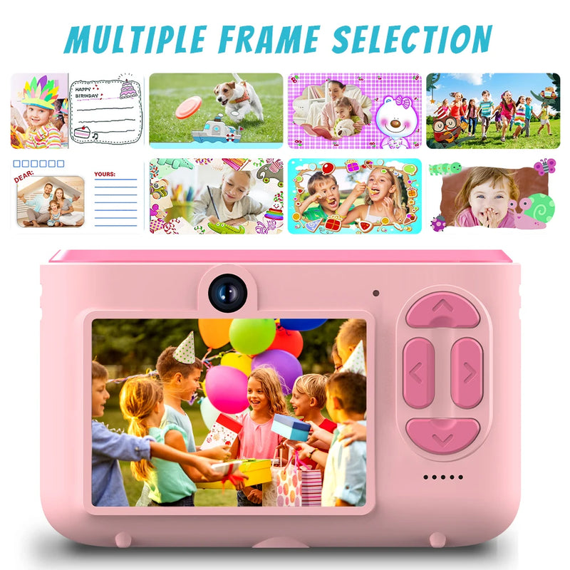 Mini Câmera Infantil Dupla Selfie Câmera Fotográfica Digital HD 720P Vídeo Carregamento USB Tela Colorida