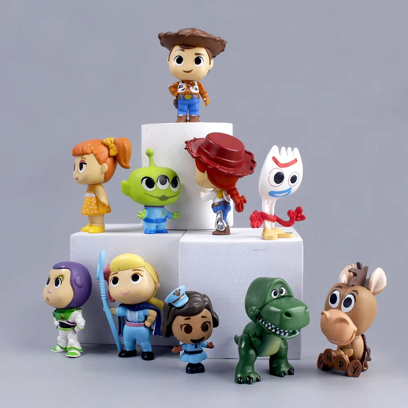 10Pcs Anime Toy Story Boneca PVC Colecionável Modelo