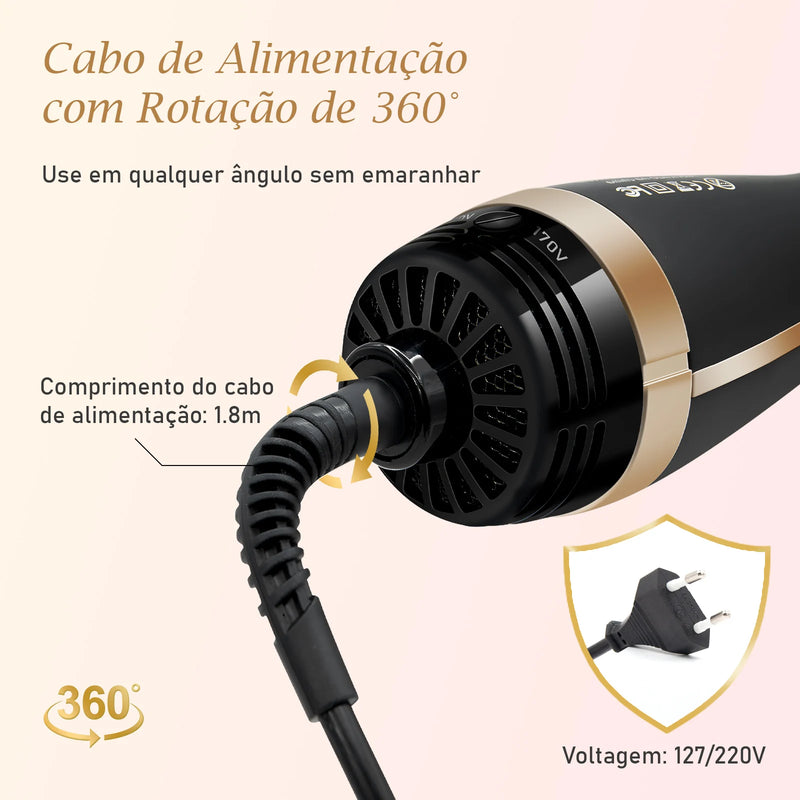 127/220V Secador de Cabelo Elétrico Escova Alisadora Secador de Cabelo Profissional