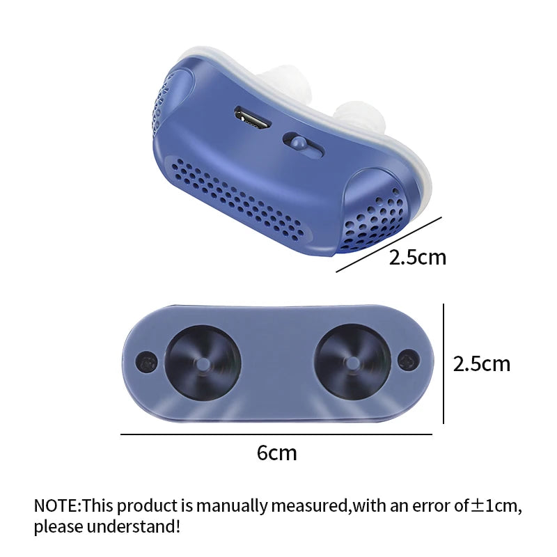 Micro dispositivo elétrico anti-ronco inteligente