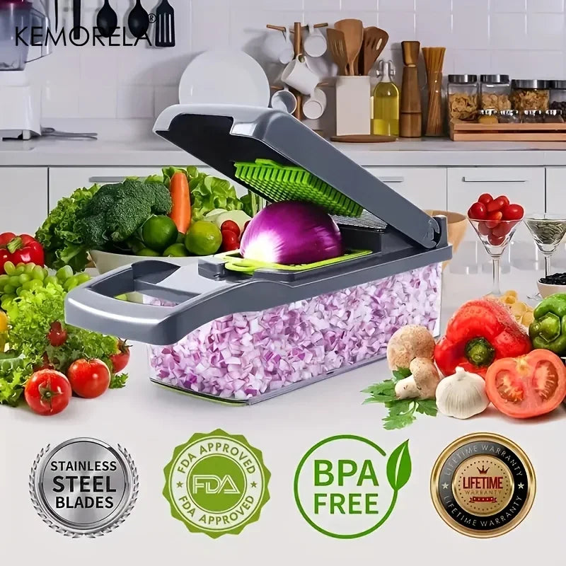 14/16 em 1 Multifuncional Vegetal Chopper Cebola Chopper Alça Alimentos