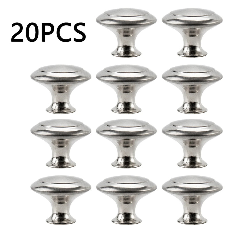 1/10/20/25Pcs Door Knobs Stainless Steel Drawer Cabinet Handles Knobs Kithcen Cupboard Pull Handles Furniture Hardware Accessory